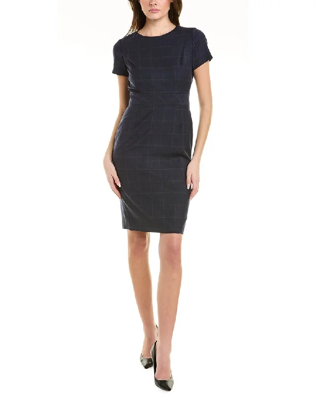 Brooks Brothers Explorer Wool-Blend Sheath Dress