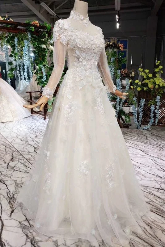 Vintage A-line Long Sleeves Open Back Lace Up Long Prom Dress