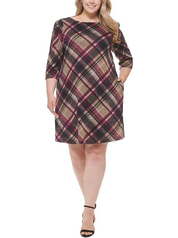 Womens Casual Knee Shift Dress