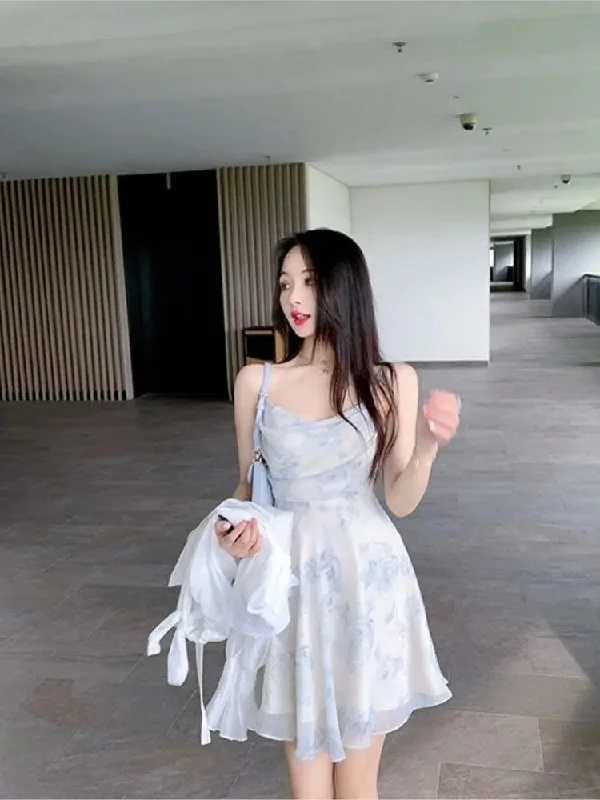 short blue dress