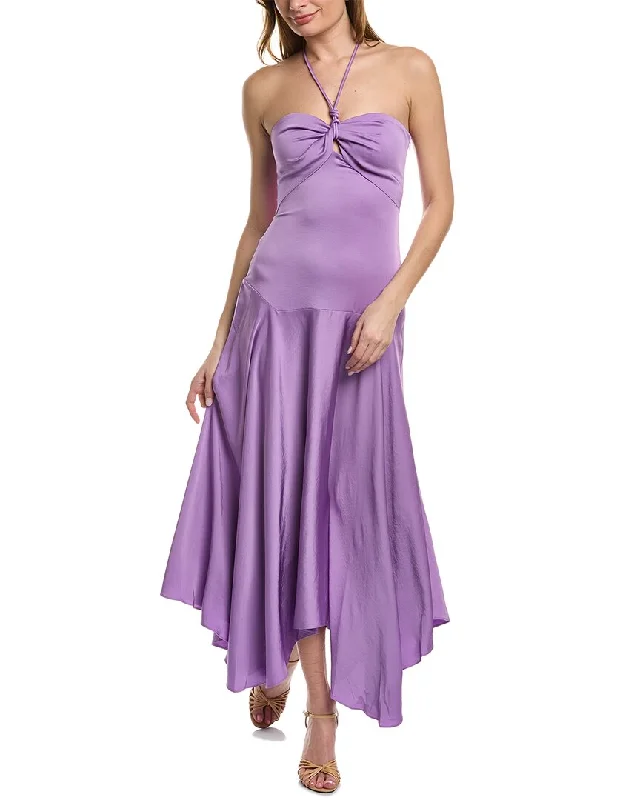 A.L.C. Anita Midi Dress Comfortable Deep V Midi Dress
