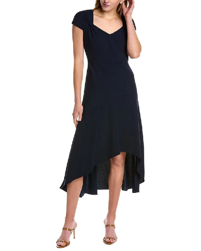 Adrianna Papell High-Low Midi Dress Trendy Square Neck Midi Dress