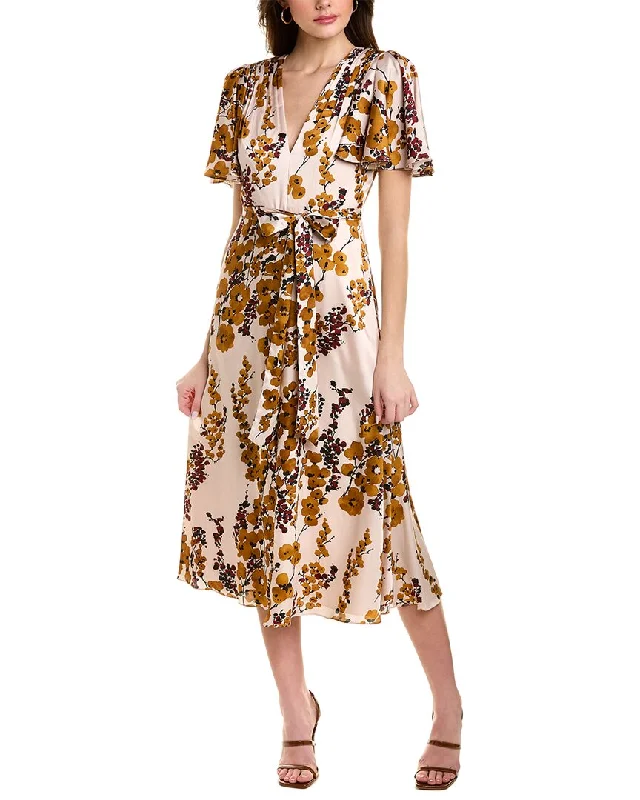 Badgley Mischka A-Line Midi Dress Cozy Wide Strap Midi Dress