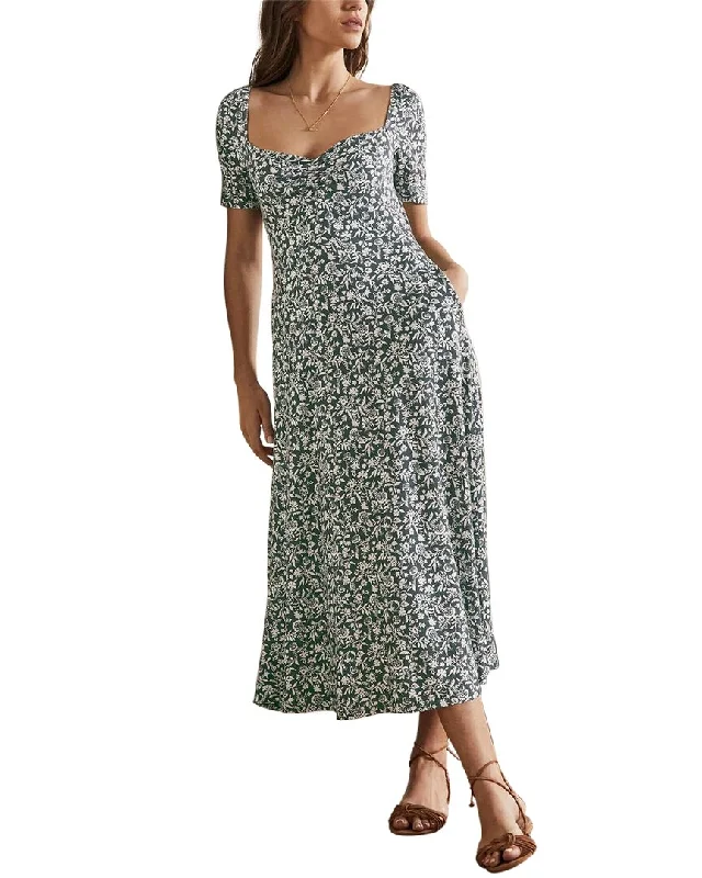 Boden Sweetheart Jersey Midi Dress Stylish Vintage Midi Dress