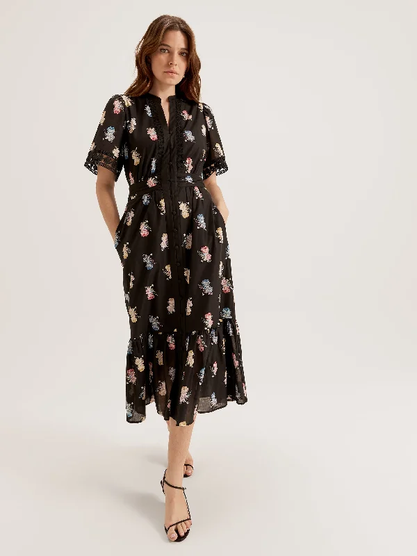 Catania Midi Dress Stylish Tiered Midi Dress