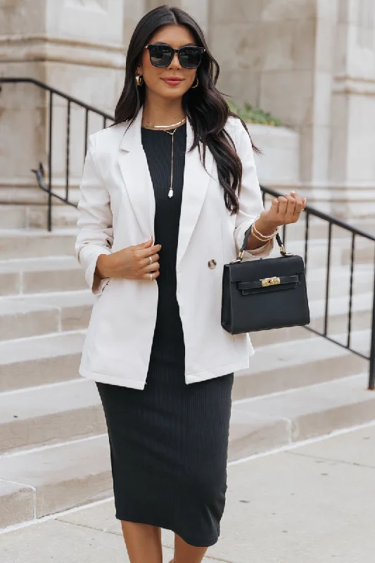 Comfy Black Bodycon Midi Dress - FINAL SALE Trendy Floral Wrap Midi Dress