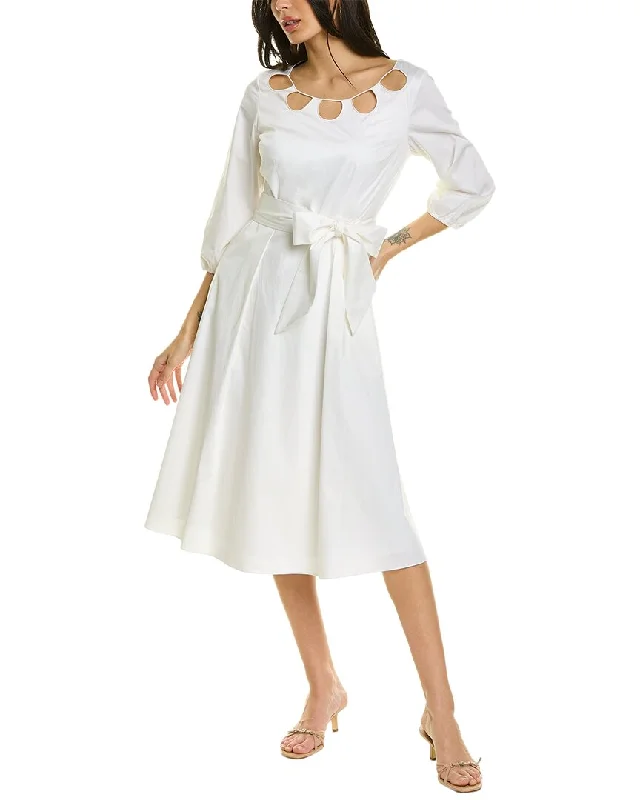 Elie Tahari Keyhole Midi Dress Comfortable Sleeveless Midi Dress