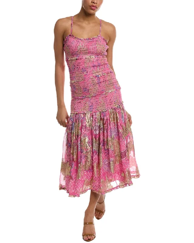 Hemant & Nandita Midi Dress Stylish Off-Shoulder Ruffle Dress