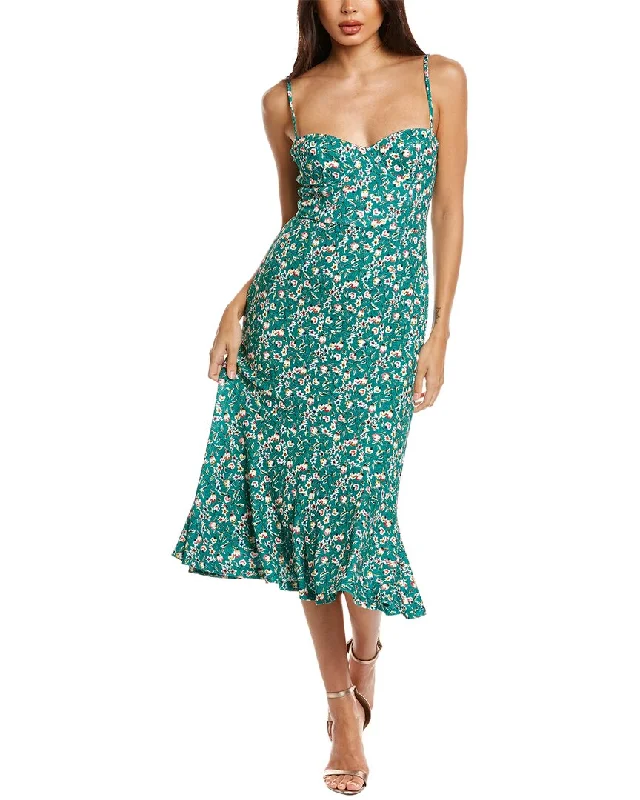 Hutch Opal Midi Dress Trendy Smocked Waist Midi Dress