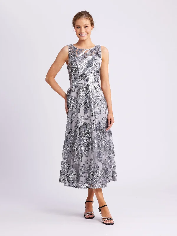Lexi Sequin Midi Dress Stylish Satin Midi Dress