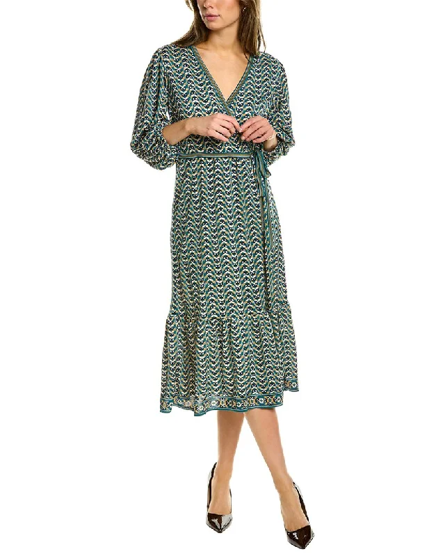 Max Studio Wrap Midi Dress Trendy Long Sleeve Midi Dress