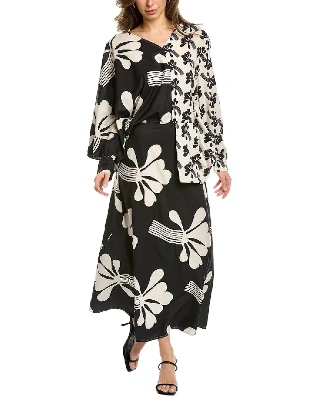 Moonsea Asymmetrical Midi Dress Trendy A-Line Midi Dress