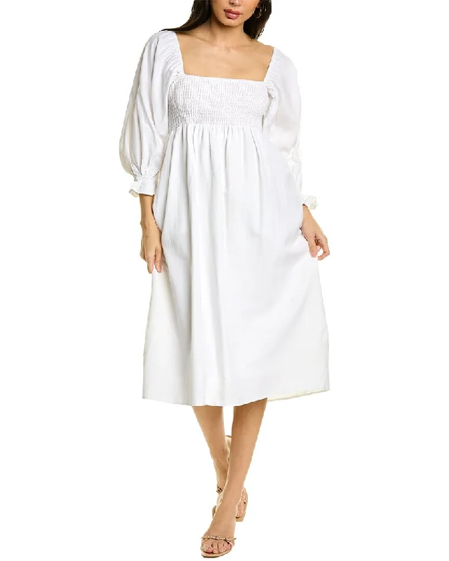 OPT Athena Midi Dress Comfortable Draped Midi Dress