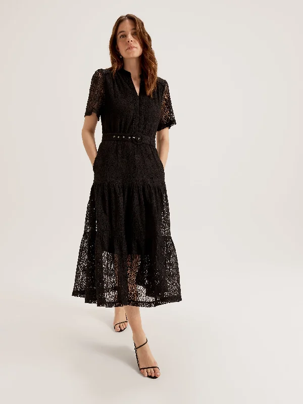 Paisley Lace Midi Dress Stylish Striped Midi Dress