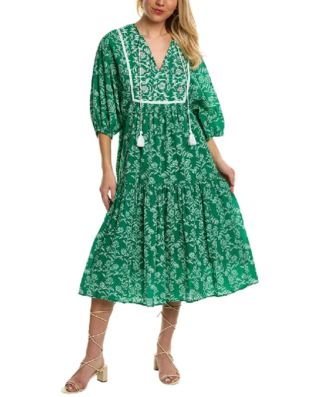 Ro's Garden Vivi Midi Dress Fashionable Pleated Midi Dress