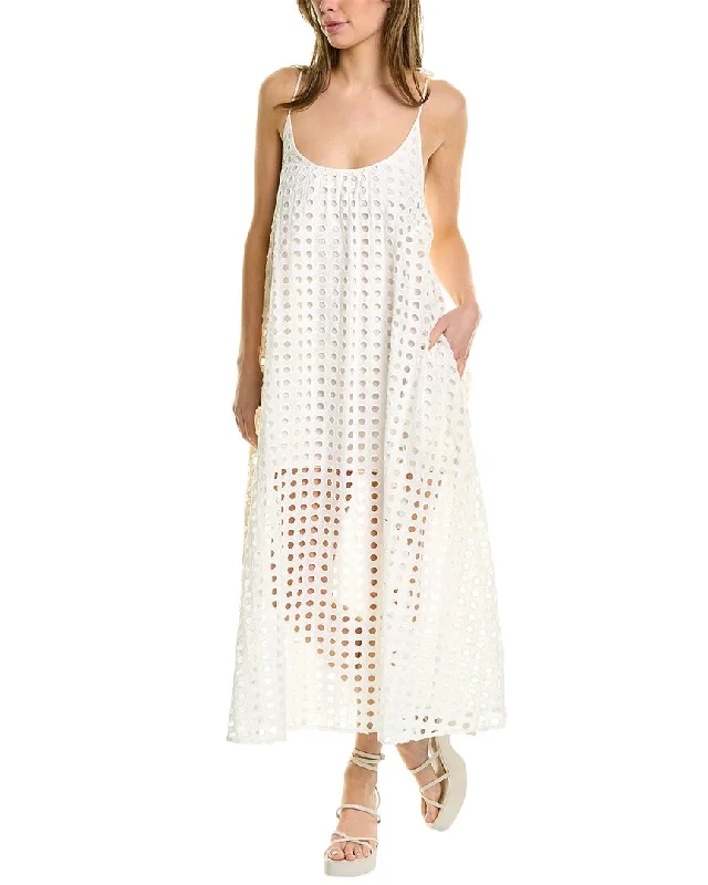 Solid & Striped The Stella Midi Dress Trendy Smocked Waist Midi Dress