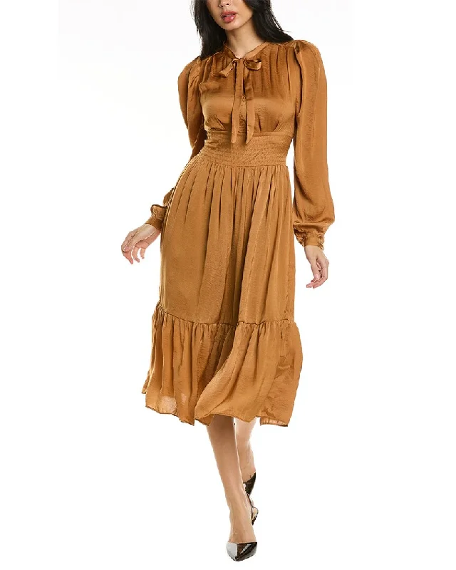 Stellah Obi Midi Dress Comfortable Floral Print Midi Dress