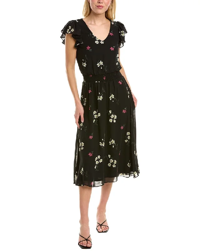 Vince Camuto Ruffle Tiered Midi Dress Comfortable Draped Midi Dress