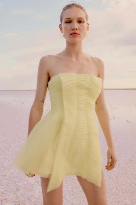 Astrid Strapless Mini Dress Elegant Silk Mini Dress