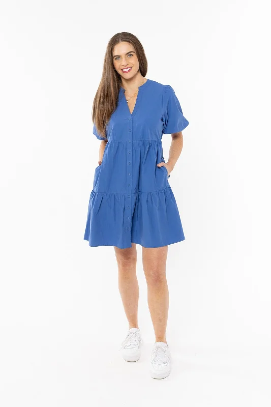 Billie the Label Reflective Mini Dress - Cobalt Trendy Camisole Mini Dress