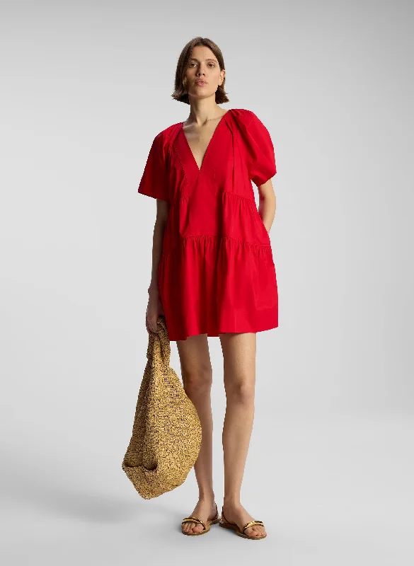 Camila Cotton Mini Dress Elegant Off-Shoulder Dress Mini