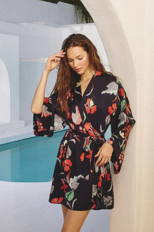 Clerice Long Sleeve Mini Dress - Navy Chic Puff Sleeve Mini Dress