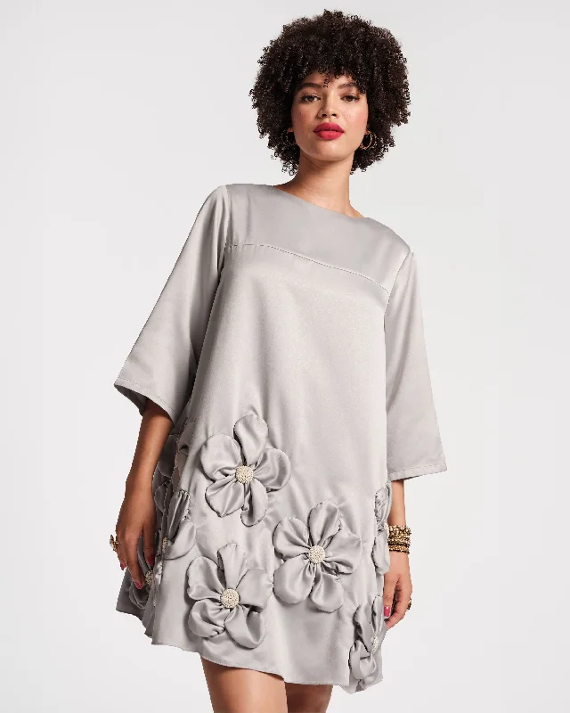 Edie Floral Mini Dress Trendy Denim Mini Dress