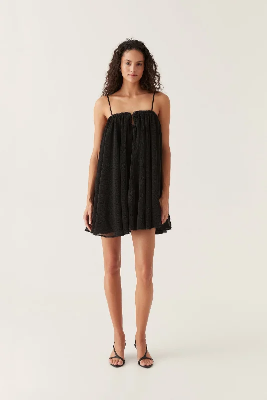 Filigree Sweetheart Mini Dress Stylish Button-Down Mini Dress