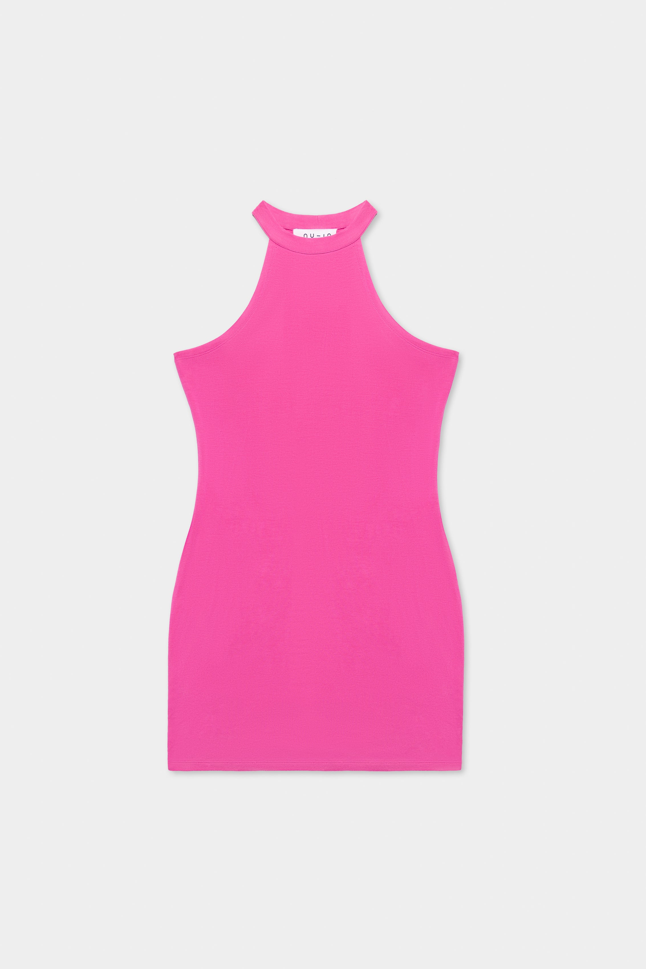 Halter Neck Mini Dress Trendy Bodycon Mini Dress