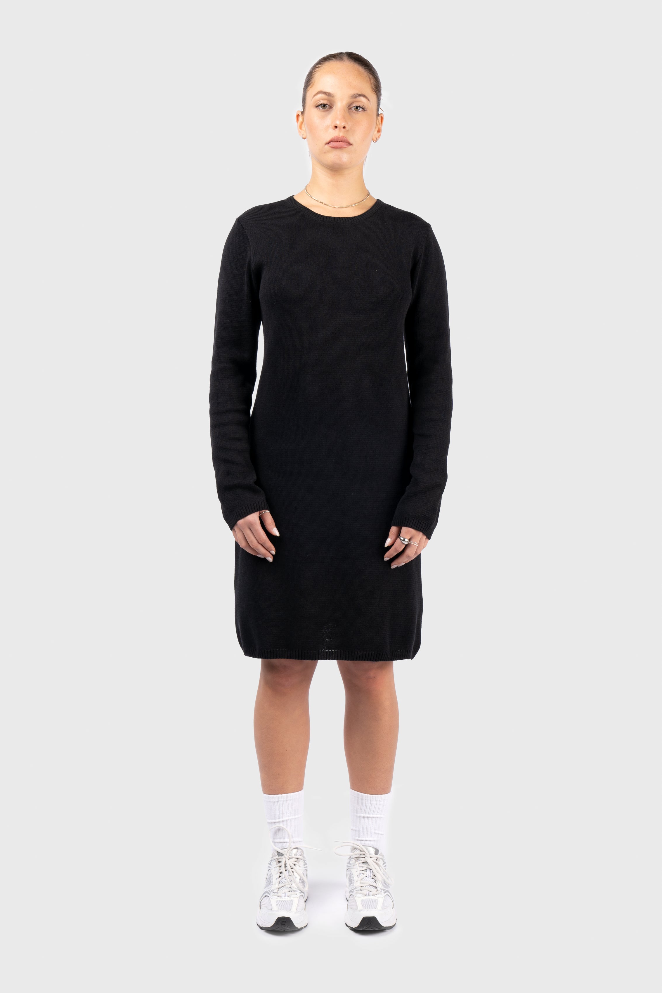 Long Sleeve Knit Mini Dress Stylish Summer Mini Dress