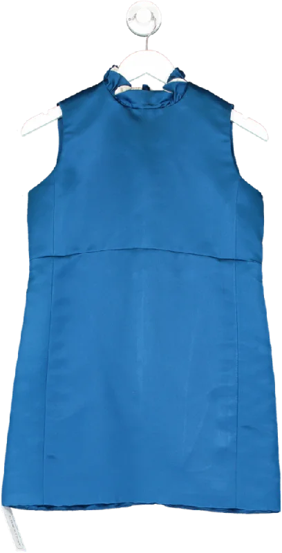 Louis Vuitton Blue Silk Mini Dress UK 6