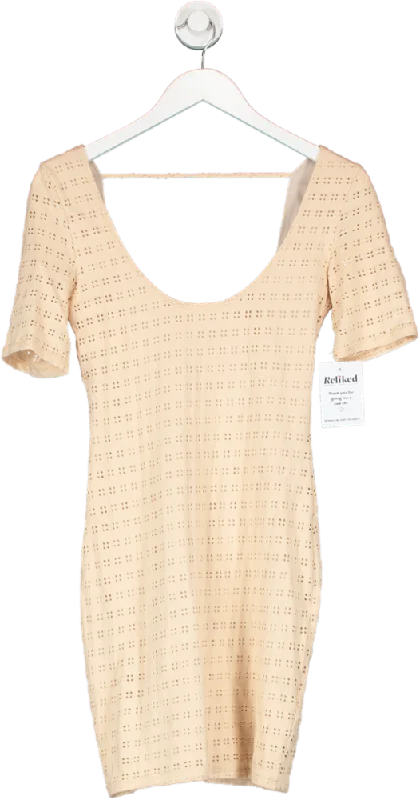 Lovers and Friends Beige Backless Mini Dress UK S