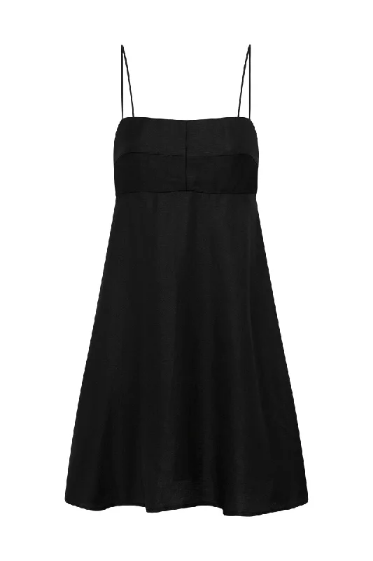 AZORES MINI DRESS - BLACK Elegant Lace Mini Dress
