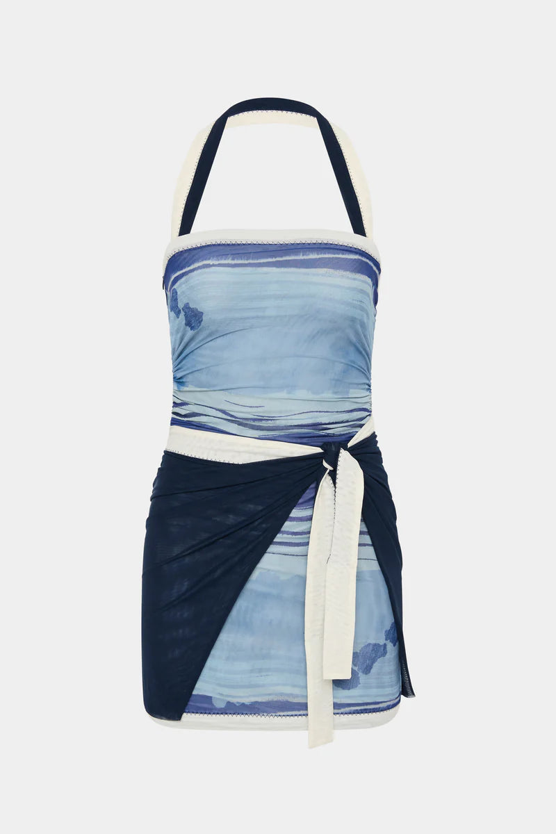 (PRE-ORDER) BREEZE MINI DRESS - SHORELINE STRIPE Trendy Camisole Mini Dress
