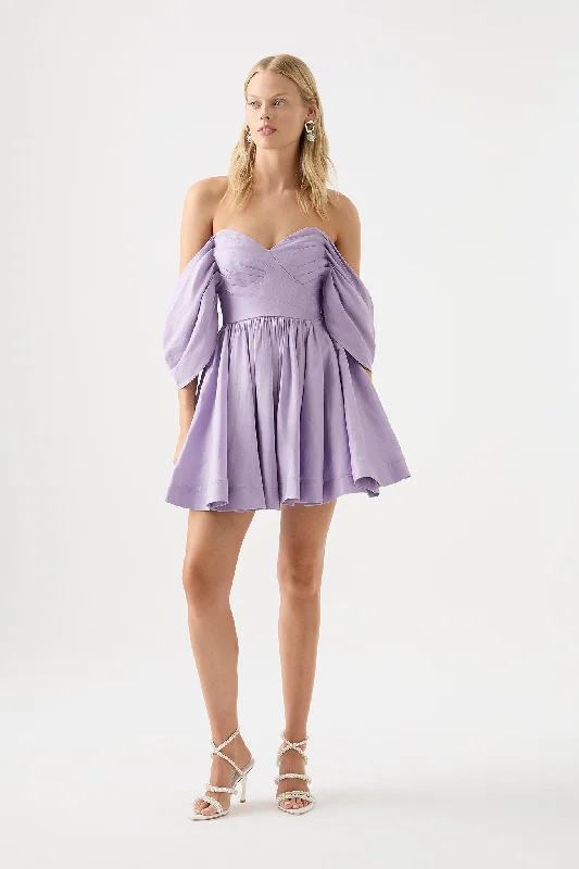 Zorina Sweetheart Mini Dress Chic Pleated Mini Dress