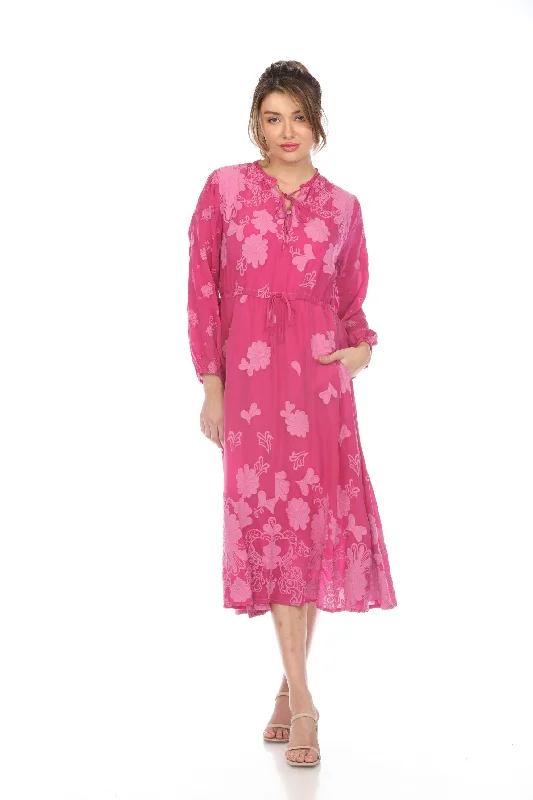 Johnny Was Daisy Leonna Midi Dress Boho Chic C31223