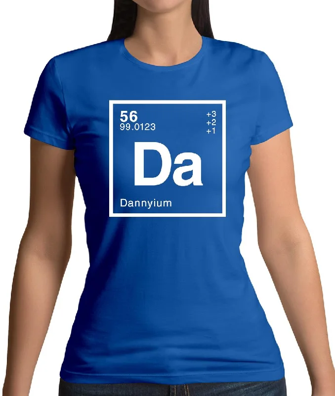Danny - Periodic Element Womens T-Shirt Mesh Blend Leather Blend Suede Blend