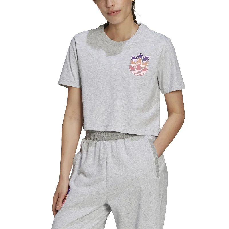 Logo Play T-Shirt Grey Rayon Fabric Velvet Fabric Corduroy Fabric