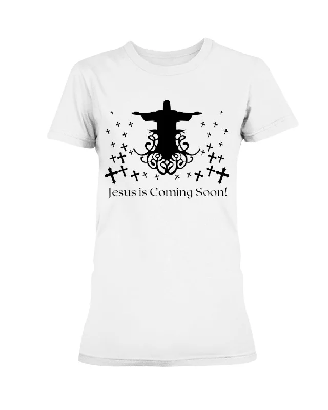 T-Shirt Women's Jesus is Coming Black