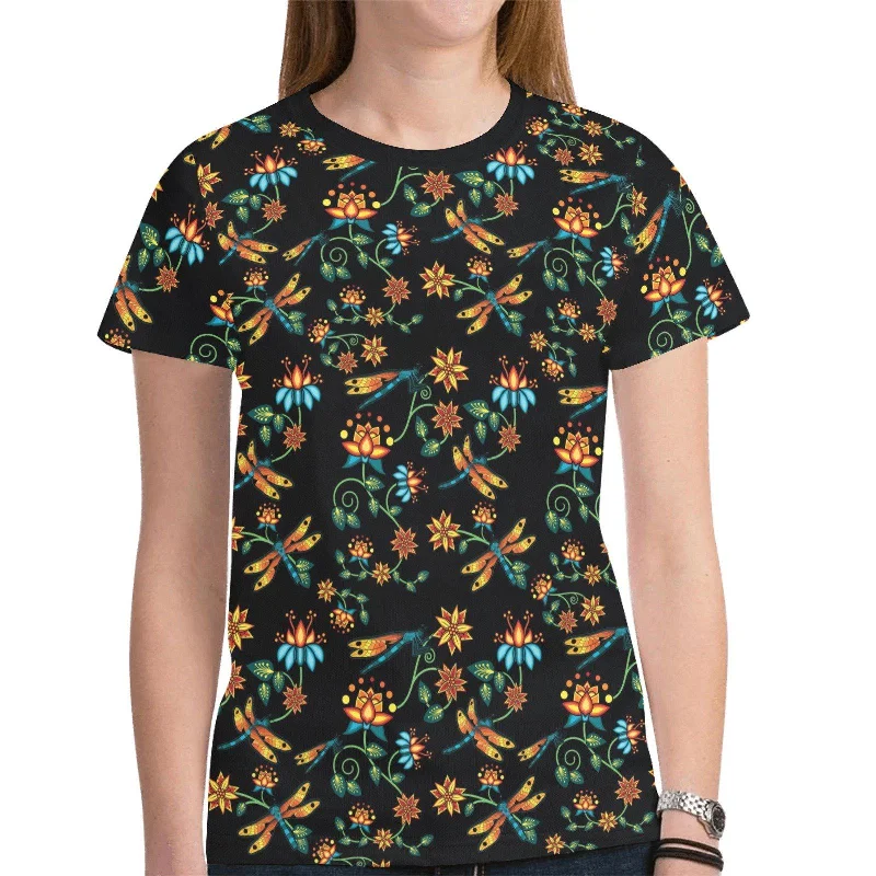 Dragon Lily Noir T-shirt for Women