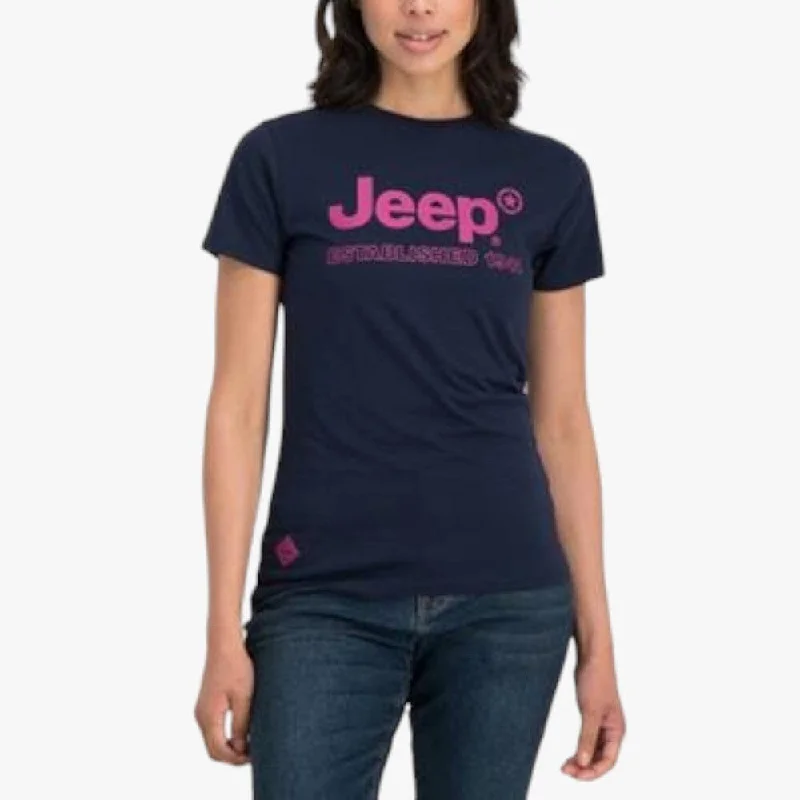 Jeep Womens 41 Short Sleeve Tee French Navy