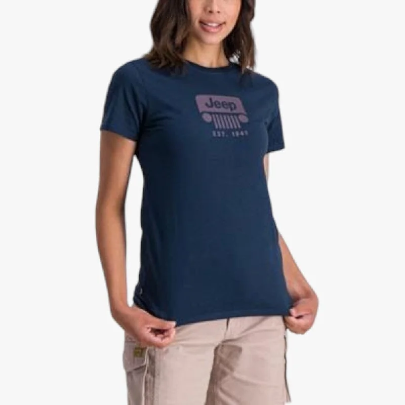 Jeep Womens Icon Grille Short Sleeve Tee French Navy