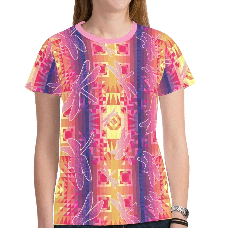 Kaleidoscope Dragonfly T-shirt for Women