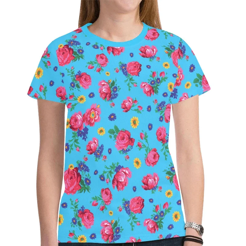 Kokum Ceremony Turquoise T-shirt for Women