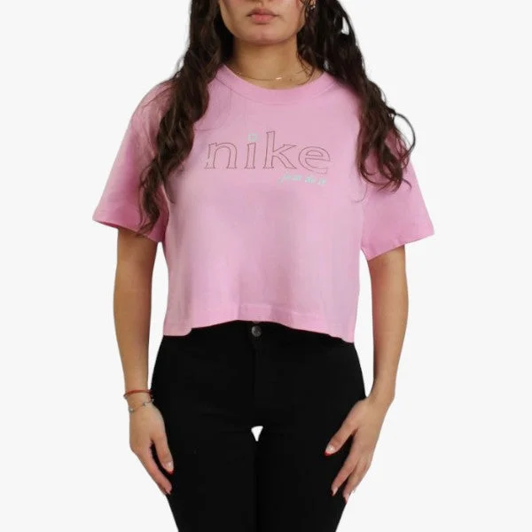 Nike Women's New Oc2 Short Sleeve Crop Tee Pink