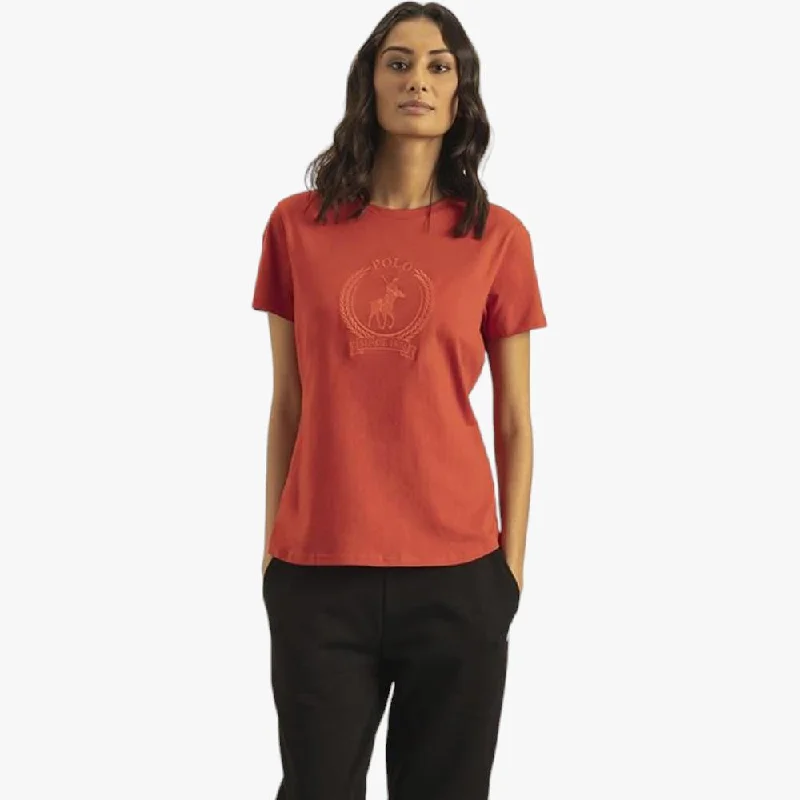 Polo Womens Crest Short Sleeve Tee Red