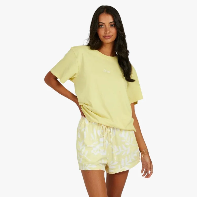 Rvca Womens With Love Easy Tee Lemon Grass