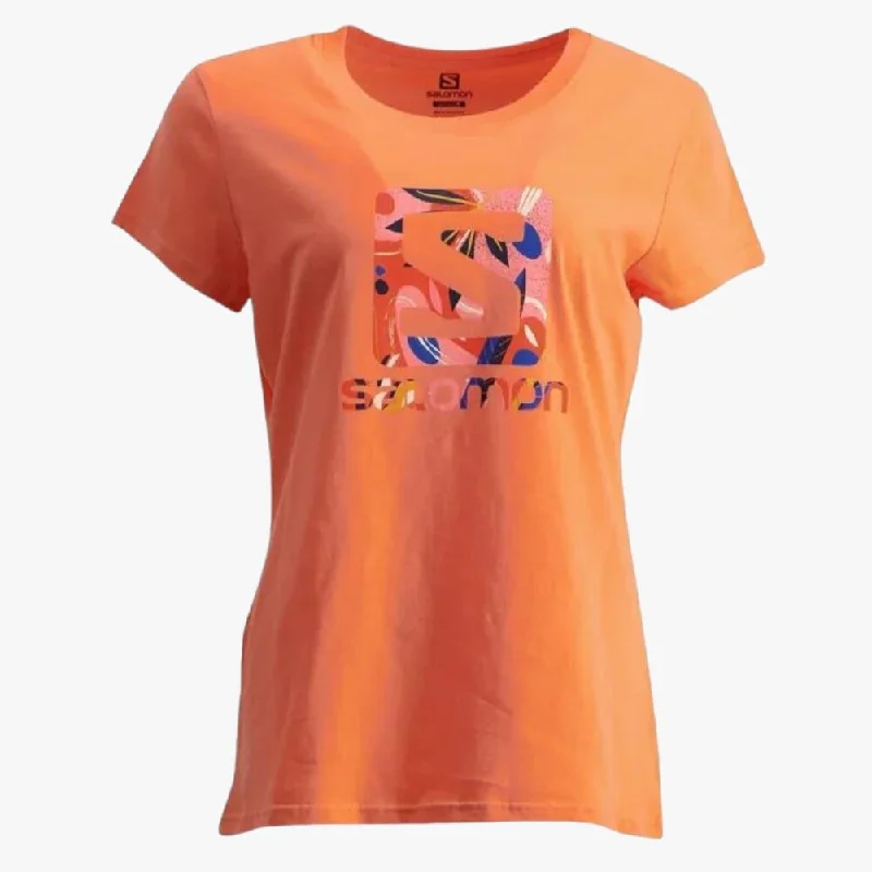 Salomon Ladies Tropic Of The Sea Short Sleeve Tee Coral