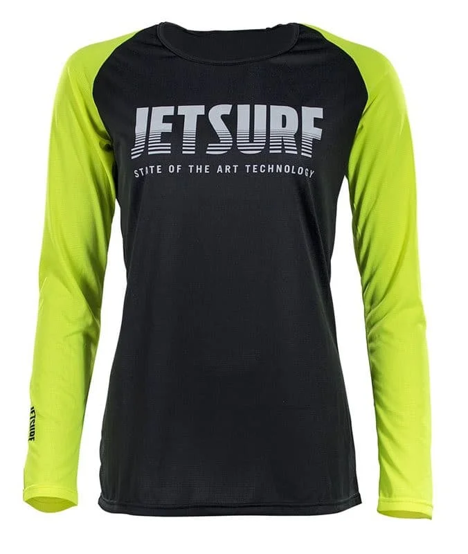 T-shirt DRYFIT LONG SLEEVE BLACK / FLUO YELLOW W