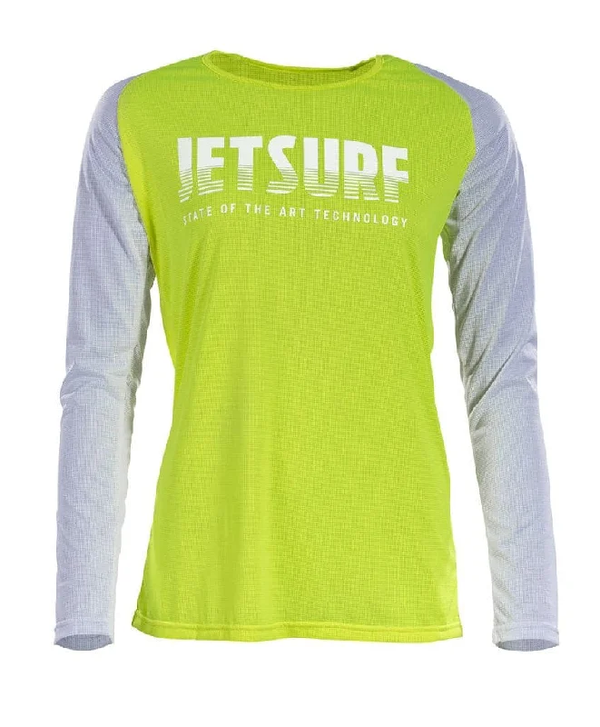 T-shirt DRYFIT LONG SLEEVE SHIRT FLUO YELLOW/WHITE W